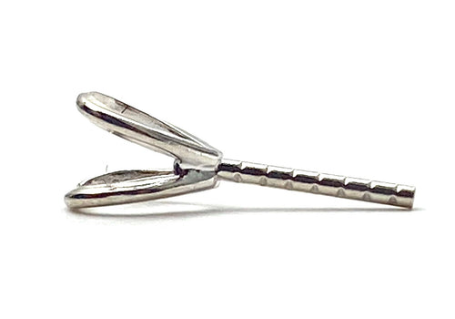 14K solid white gold pearl setting, SKU# 12-54-120