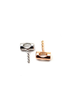 14K solid yellow gold, white gold, yellow gold bail, SKU# TP-213