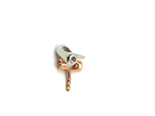 14K solid yellow gold, white gold, yellow gold bail, SKU# TP-213