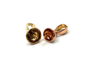 14K solid yellow gold and rose gold bail, SKU# TP-011