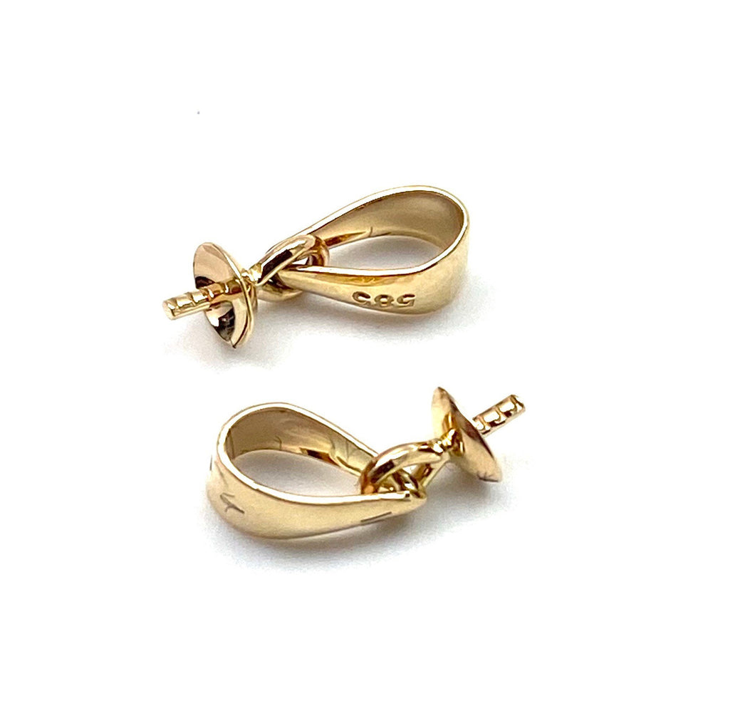 14K solid yellow gold bail , SKU# 335-14Y-3