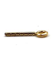 14K solid yellow gold screw thin pearl peg, SKU# 11-20-28