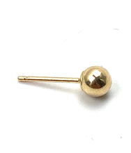 14K solid yellow gold ball earring, SKU# 064BEP94300075
