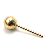 14K solid yellow gold ball earring, SKU# 064BEP94300075