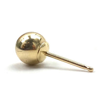 14K solid yellow gold ball earring, SKU# 12-28-1817
