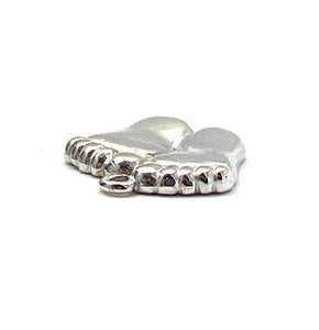 14K solid white gold , rose gold & yellow gold feet charm , SKU# L-24