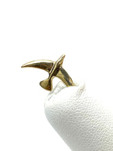 14K solid white gold, yellow gold and rose gold bird charm, SKU# L-10