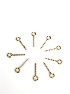 14K Y Eye Screw Pearl Peg
