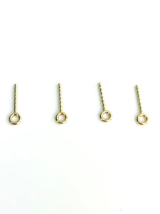 14K Y Eye Screw Pearl Peg