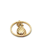 14K solid white gold, yellow gold and rose gold pineapple charm , SKU # L-95