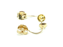 14K Solid Gold Earring Back With A 4mm Cup