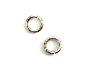 14K Solid White Gold 5mm Jump Ring, Sku#12-41-6