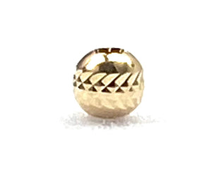 14K solid yellow gold bead, textured bead, SKU# 1004920P