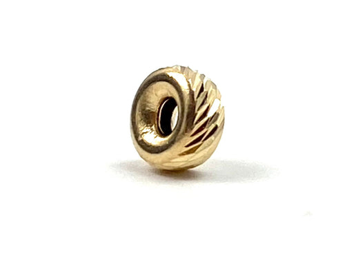 14K solid yellow gold grommet, SKU# 1004540D25