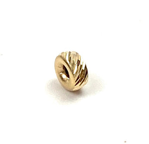 14K solid yellow gold grommet, SKU# 1004540D25