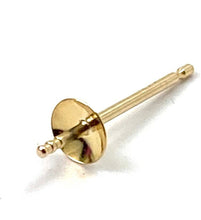 14K solid yellow gold peg with pearl cup, SKU# 11-28-3014