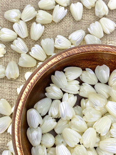 Mother Of Pearls Large White Pikake Beads