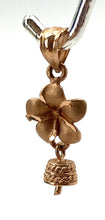 14K solid rose gold plumeria bail, SKU# TP-101