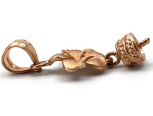 14K solid rose gold plumeria bail, SKU# TP-101