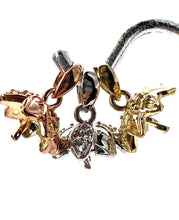14K solid white gold, rose gold and yellow gold bail, SKU# TP-203