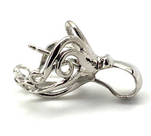 14K solid white gold bail, SKU# TP-078