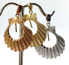 14K solid white gold, yellow gold and rose gold sea shell bail, SKU#TP-082