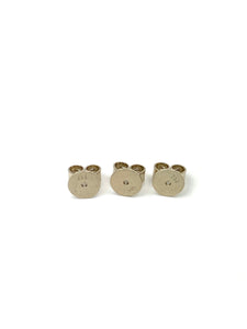 14K solid white gold earring backing, SKU# 12-27-903