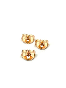 14K solid rose gold earring backing, SKU# 15-27-10