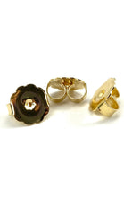14K solid yellow gold earring backing, SKU#18-27-20