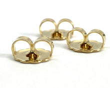 14K solid yellow gold earring backing, SKU#18-27-20