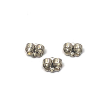14K solid white gold flower ear backing, SKU# 12-54-120