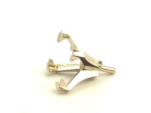 14K White Gold SQ Centered HD W/Peg V-End Sku#1/4C1 971-6