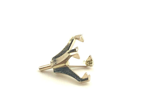 14K White Gold SQ Centered HD W/Peg V-End Sku#1/4C1 971-6