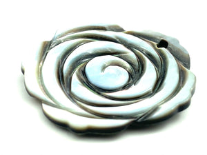 Mother Of Pearl Rose Shell, Mother Of Pearl Rose Bead, Sku#M188