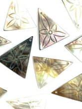 Mother Of Pearl Triangle with Flower Shell, Sku#M325