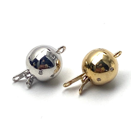 14K solid white and yellow gold bail w/ 0.04 diamonds, SKU# A381-L4