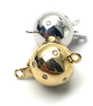 14K solid white and yellow gold bail w/ 0.04 diamonds, SKU# A381-L4