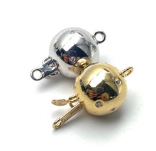 14K solid white and yellow gold bail w/ 0.04 diamonds, SKU# A381-L4
