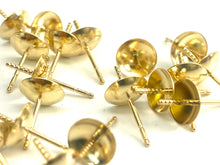 14K Solid Gold Ear Post 8mm Cup, Sku#11-28-540P