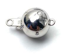 14K 8.93 mm solid white gold clasp w/ 0.035 diamonds, SKU# A375L4