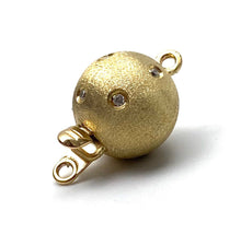 14K 9.56 mm solid yellow gold clasp w/ diamonds , SKU# A387 M-L4