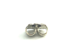 14K Solid White Gold Earring Back, Sku#12-54-120