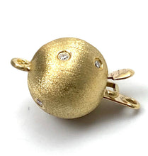 14K 9.74 mm solid yellow gold clasp w/ 0.05 carat diamonds, SKU# A287M-L4