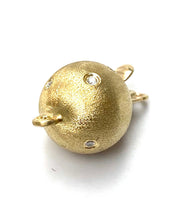14K 9.74 mm solid yellow gold clasp w/ 0.05 carat diamonds, SKU# A287M-L4