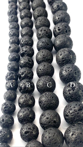 Lava Rock Bead Strands