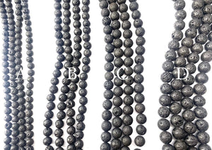 Lava Rock Bead Strands