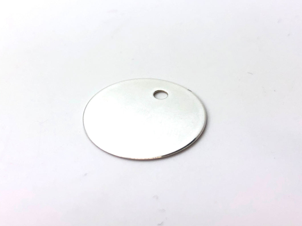 14KGF Sterling Silver Round Disc Sku#5005851L