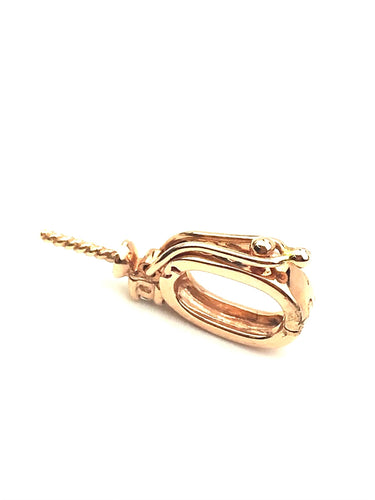 14K Rose Gold & White Gold Bail Sku#APGP07R 0.04 CT.
