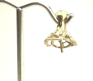 14K Yellow Gold, White Gold , & Rose Gold Bail Sku#JPP-981