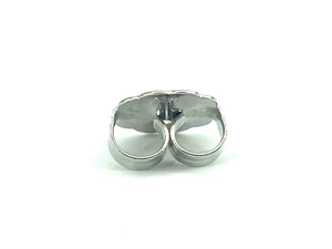 14K White Gold Ear Nut FP Jumbo, Sku #12-27-20